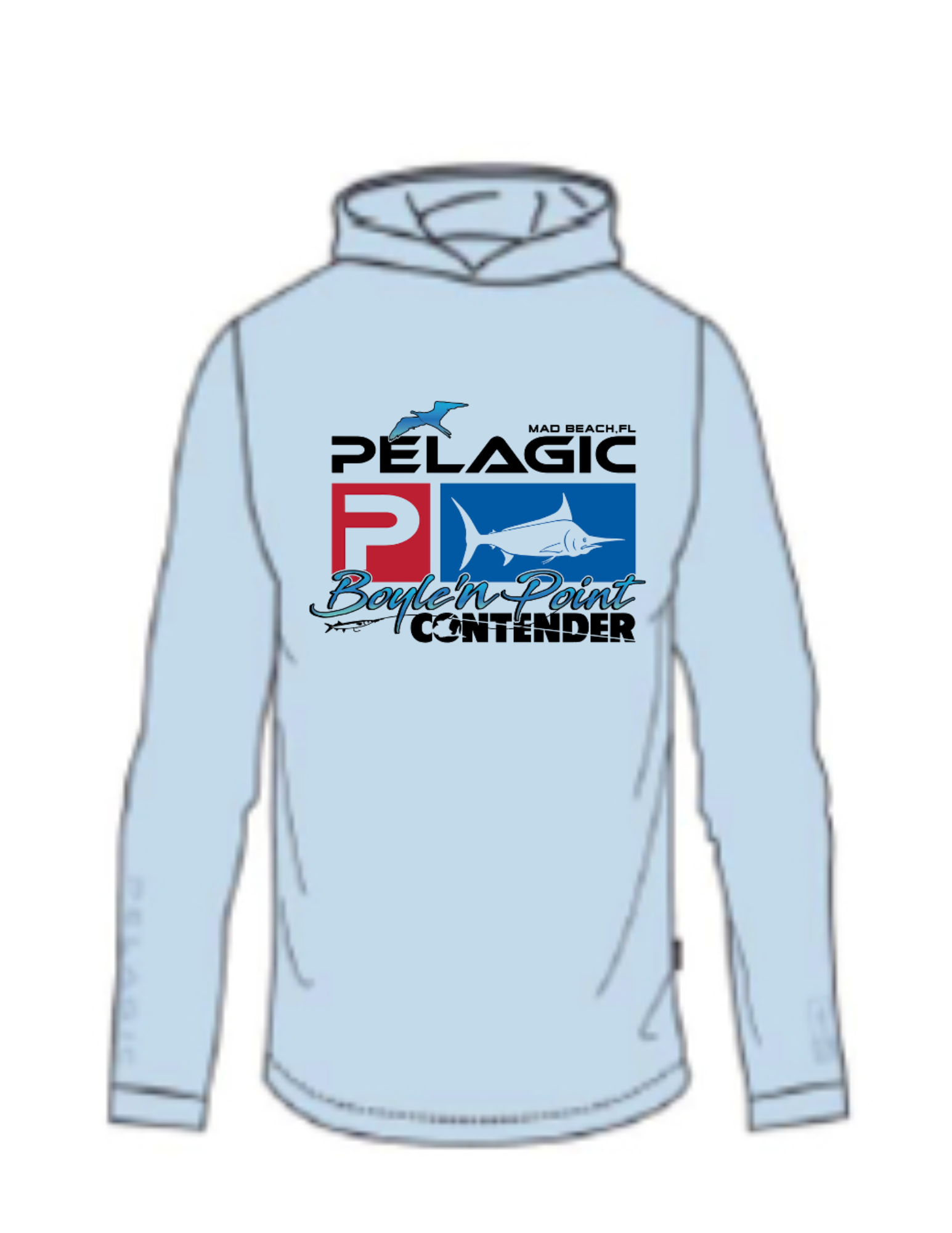 Pelagic Aquatic Hooded- Light Blue