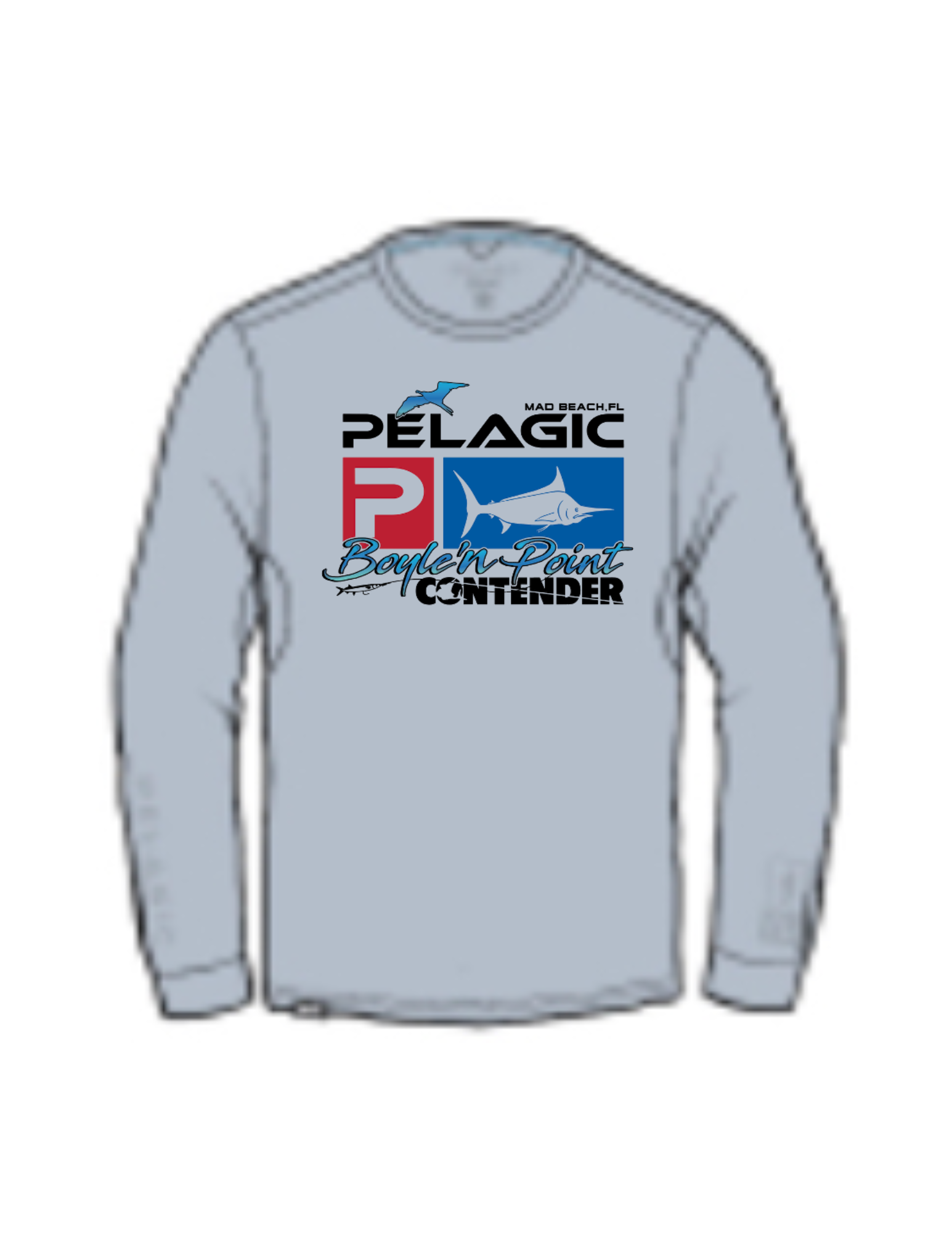 Pelagic Aquatic Long Sleeve- Light Grey